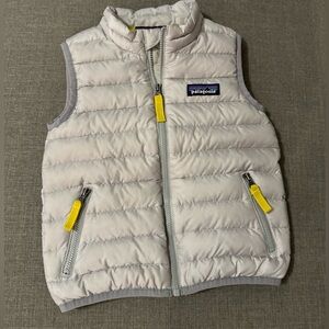 Toddler down sweater vest- Patagonia/ 2T/ grey, yellow/ EUC